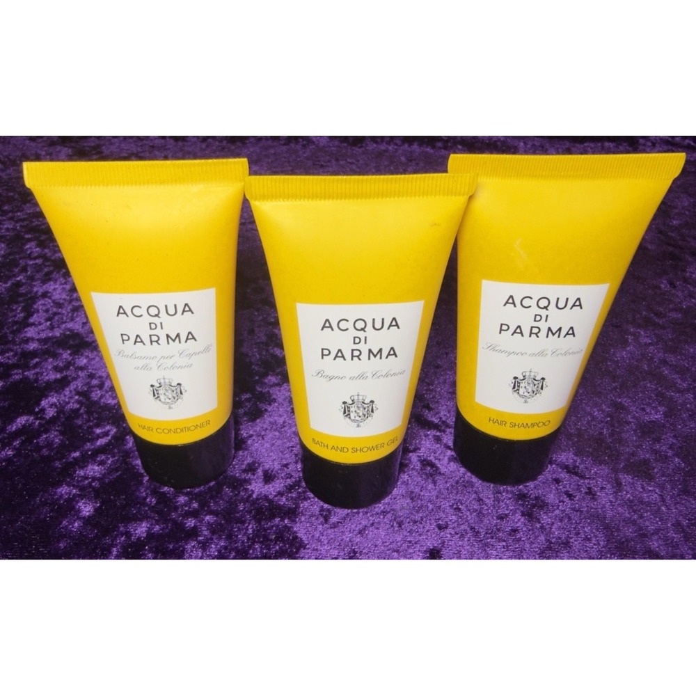 Acqua Di Parma Set Shower Gel Shampoo Conditioner Travel Toiletry Lot 1.3oz